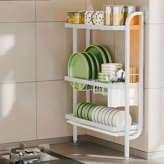Égouttoir à Vaisselle 3 Niveaux – Organisateur de Cuisine Polyvalent