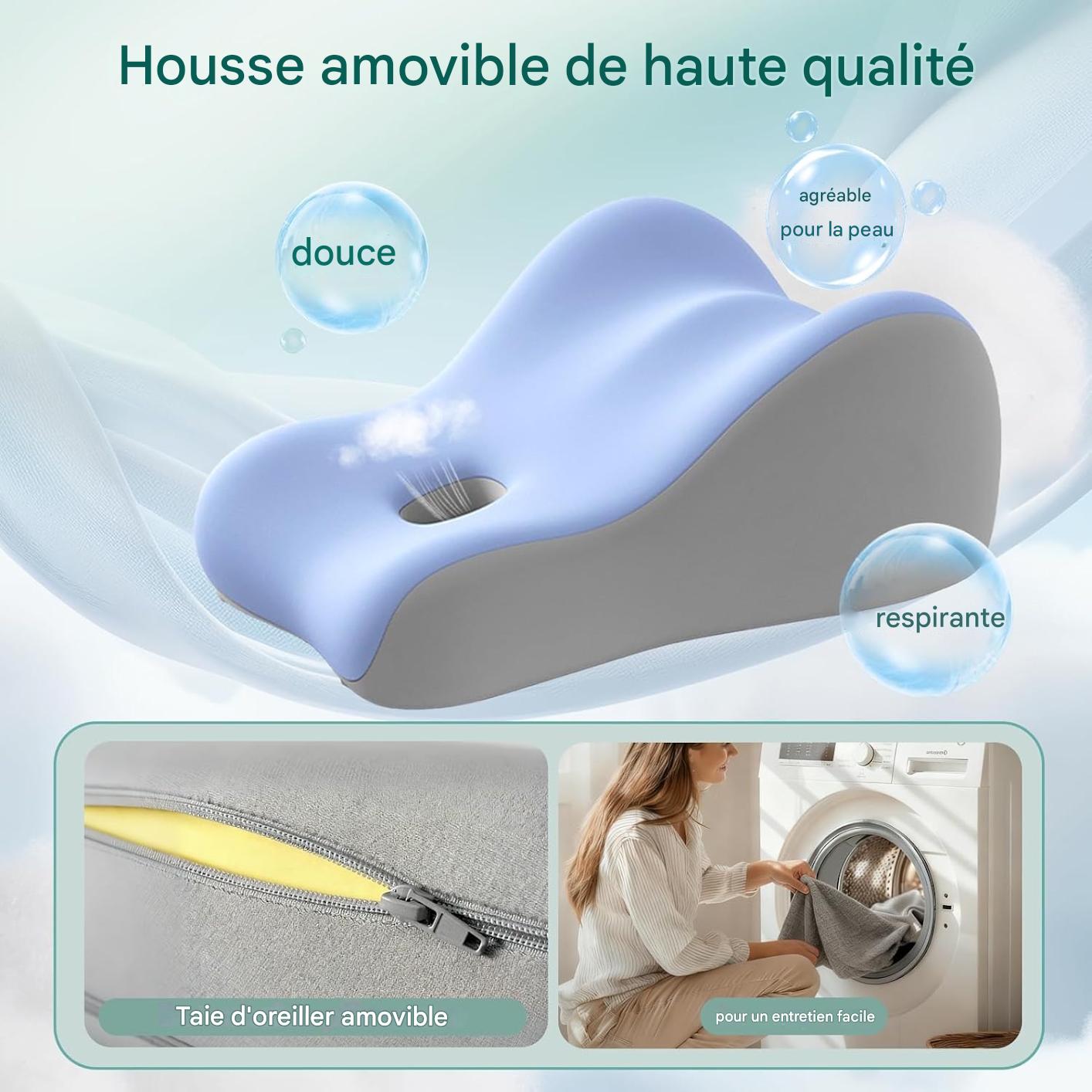 Oreiller ergonomique : le soutien parfait pour dormir, lire et se détendre