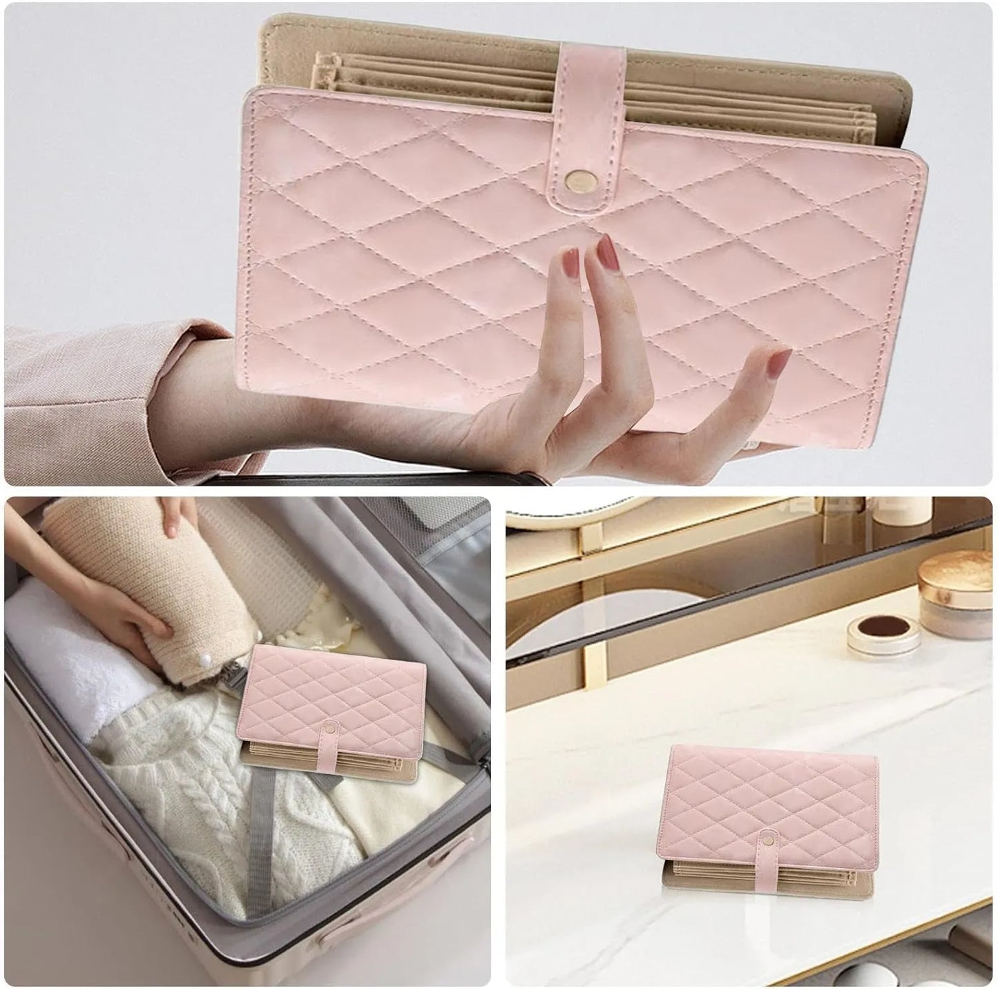 Organisateur de bijoux avec pochettes détachables