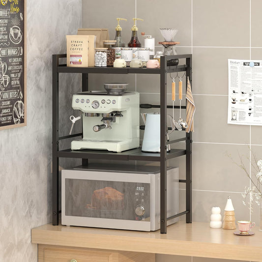 Étagère Micro-Ondes Extensible à 3 Niveaux