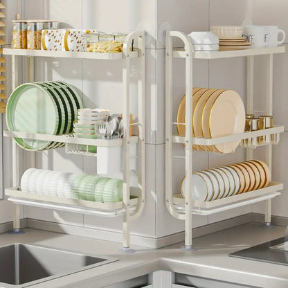Égouttoir à Vaisselle 3 Niveaux – Organisateur de Cuisine Polyvalent