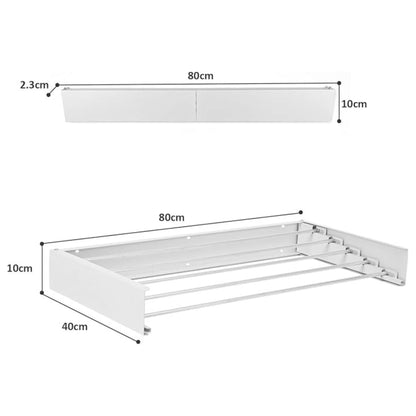 Étendoir Mural Rétractable et Pliable – Anticorrosion & Gain de Place