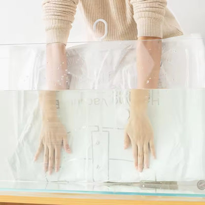 Sacs de rangement sous vide transparents avec crochets et appareil