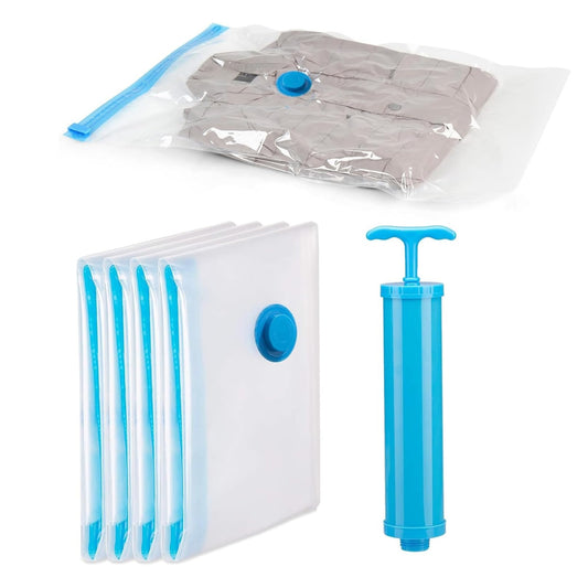 Lot de Sacs de Compression Sous-Vide avec pompe – Idéal Maison, Voyage & Déménagement