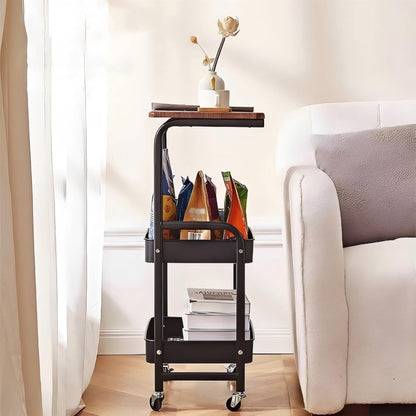 Chariot de Rangement 3 niveaux – Solide, pratique et multifonction