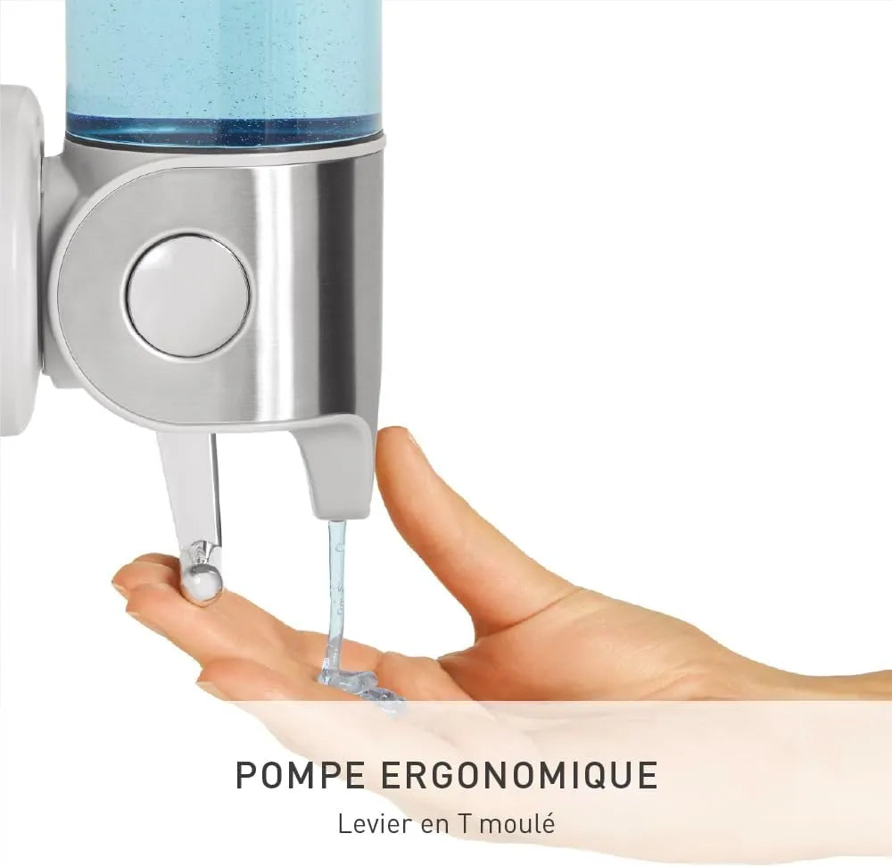 Lot de 3 Distributeurs Muraux 450 ml avec Pompe