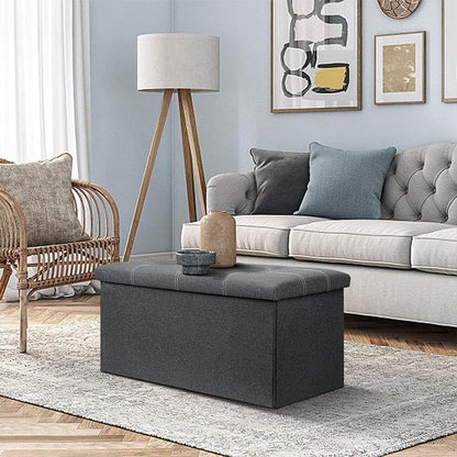 Pouf de Rangement Pliable – Le coffre discret qui fait disparaître le désordre en quelques secondes