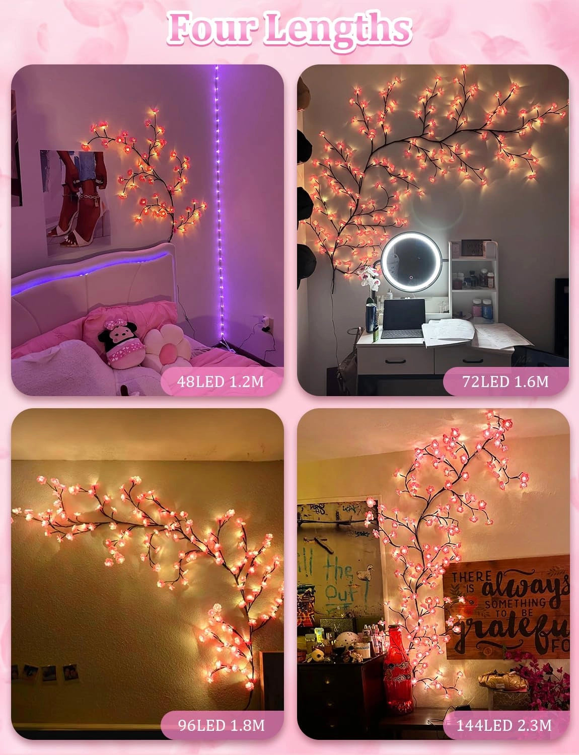 Guirlande lumineuse fleurs de cerisier