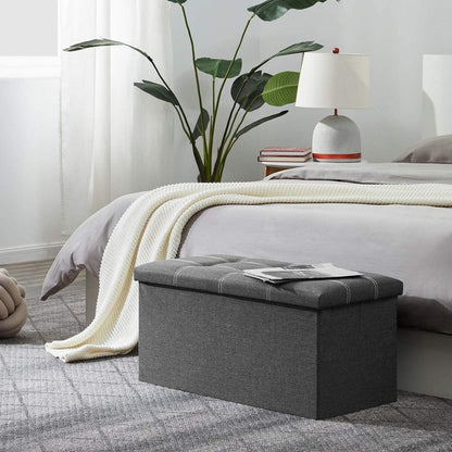 Pouf de Rangement Pliable – Le coffre discret qui fait disparaître le désordre en quelques secondes