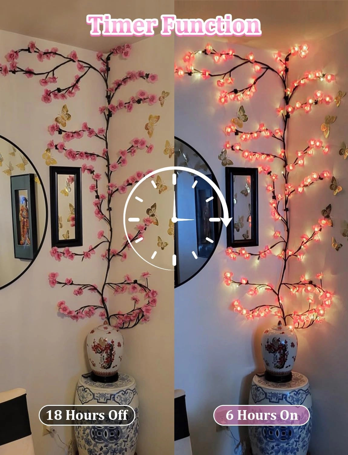 Guirlande lumineuse fleurs de cerisier