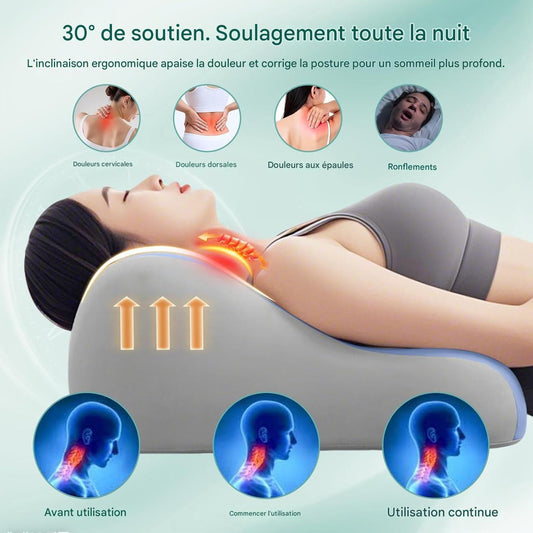 Oreiller ergonomique : le soutien parfait pour dormir, lire et se détendre