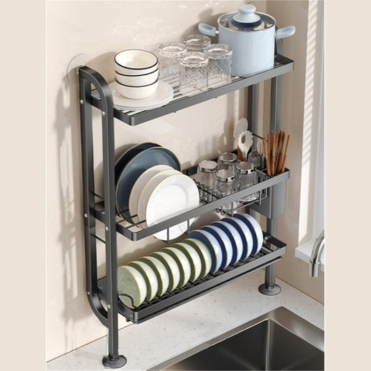 Égouttoir à Vaisselle 3 Niveaux – Organisateur de Cuisine Polyvalent
