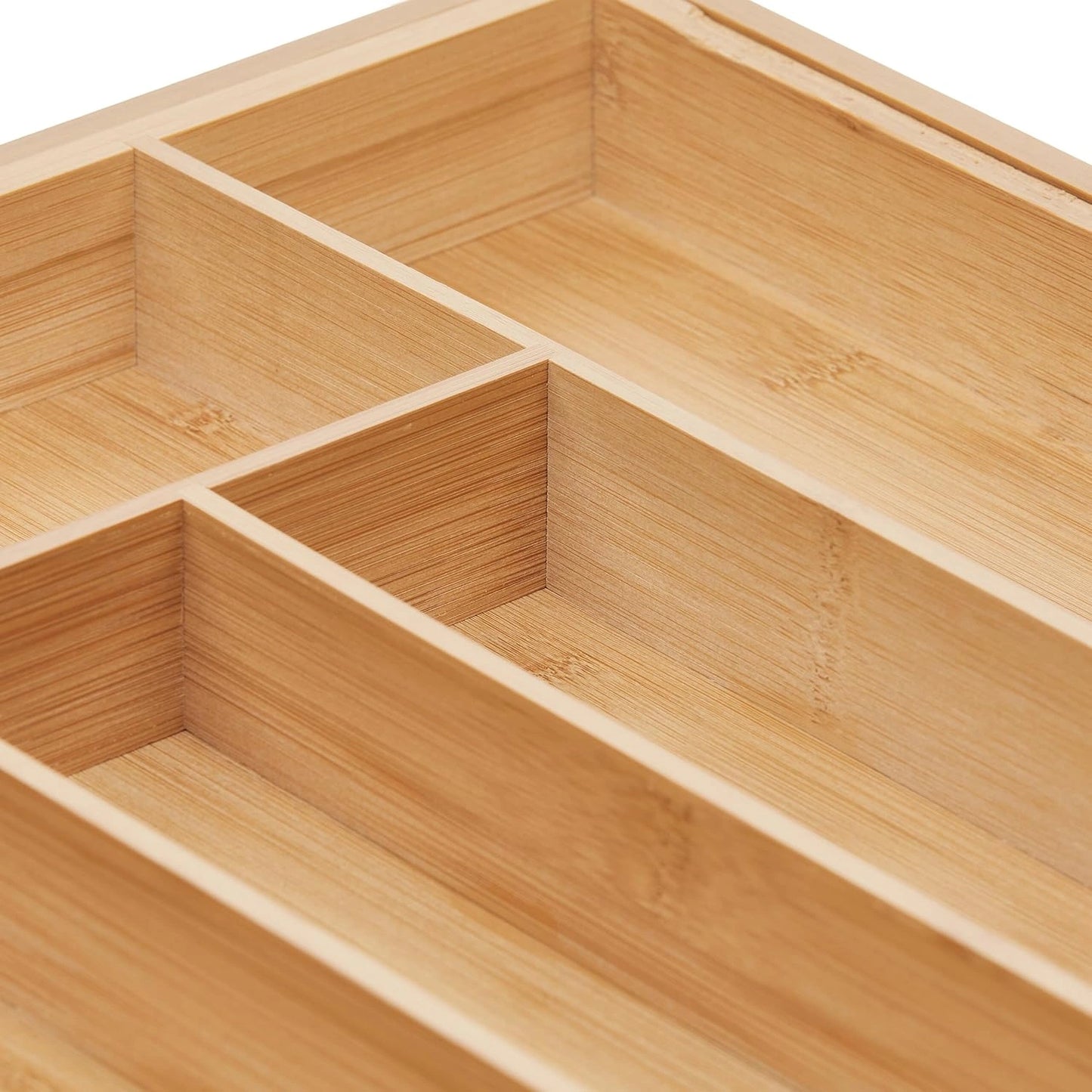 Range-couverts extensible en bambou premium – Organisation parfaite de vos tiroirs