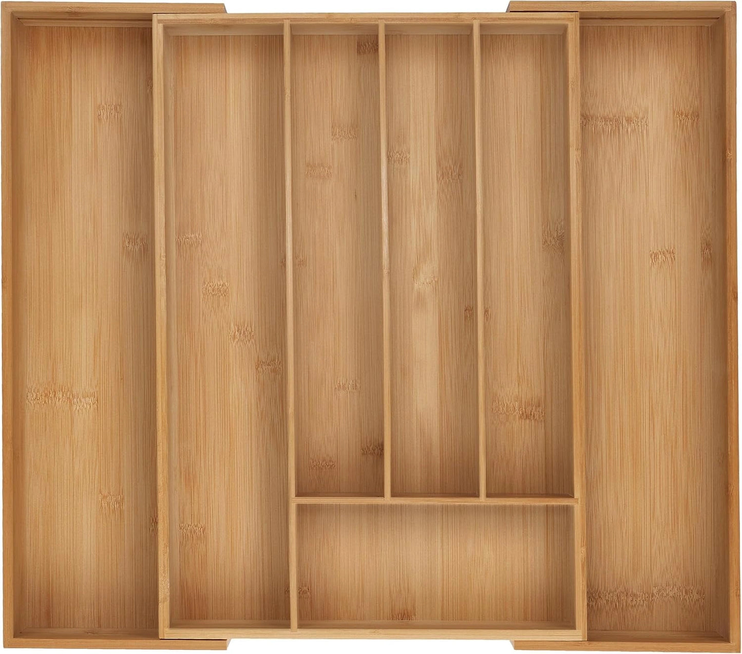 Range-couverts extensible en bambou premium – Organisation parfaite de vos tiroirs