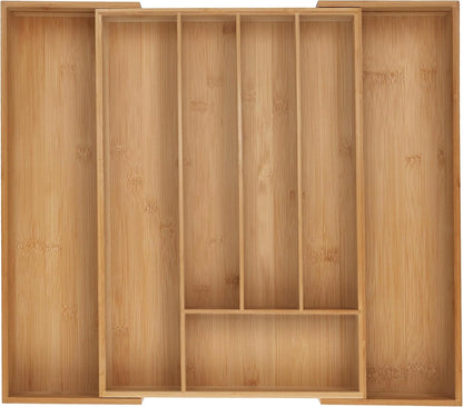Range-couverts extensible en bambou premium – Organisation parfaite de vos tiroirs