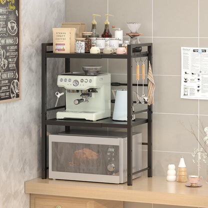 Étagère Micro-Ondes Extensible à 3 Niveaux