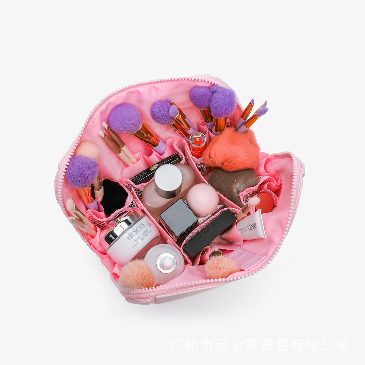 Trousse de Maquillage Pliable avec Compartiments – Compacte & Ultra-Organisée