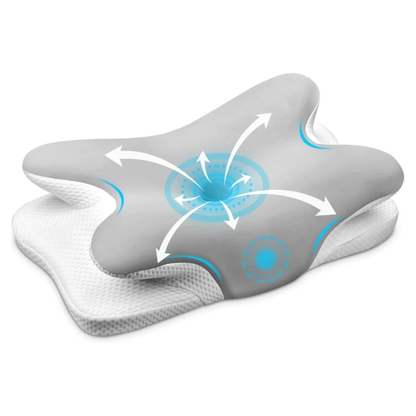 Oreiller ergonomique cervical en mousse à mémoire de forme : un soutien orthopédique conçu avec des praticiens
