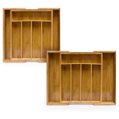 Range-couverts extensible en bambou premium – Organisation parfaite de vos tiroirs
