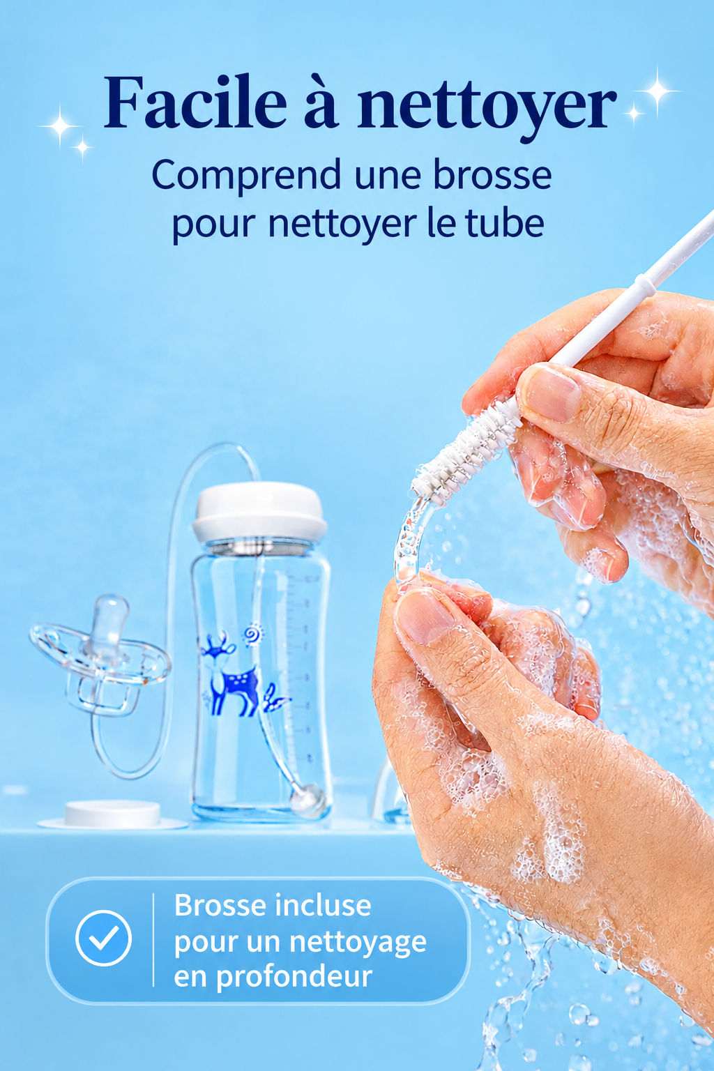 Biberon Main Libre anti colique 300ml – Confort & Liberté pour Bébé