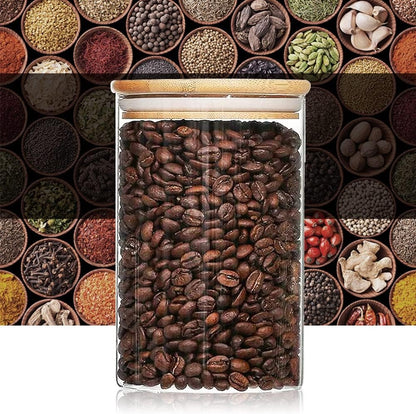Pack de bocaux en verre de différentes tailles avec 25 étiquettes pour l’organisation du garde-manger