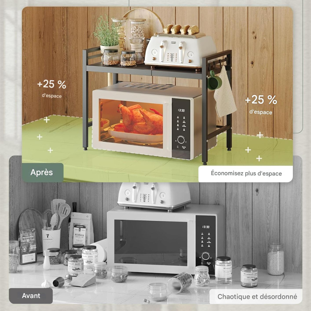 Étagère à Micro-ondes Extensible