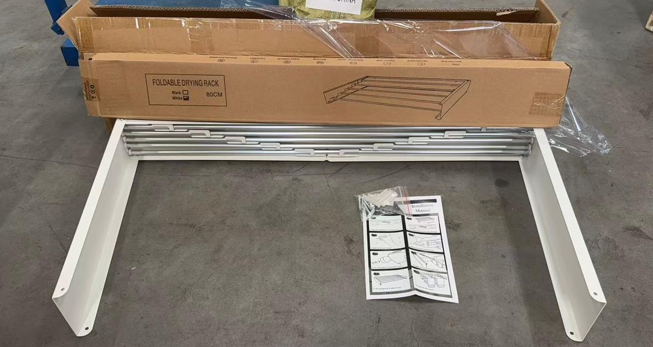 Étendoir Mural Rétractable et Pliable – Anticorrosion & Gain de Place