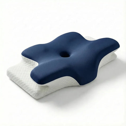 Oreiller ergonomique cervical en mousse à mémoire de forme : un soutien orthopédique conçu avec des praticiens