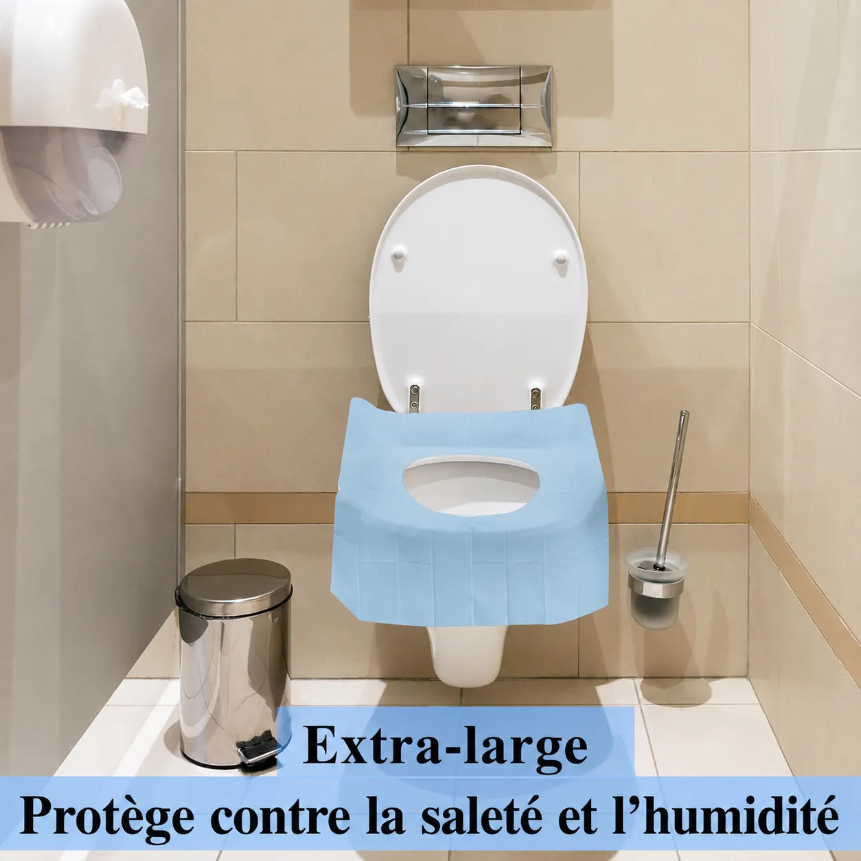 Utilisez les toilettes publiques en toute sérénité grâce à nos housses de siège jetables