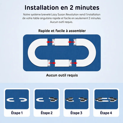 Lazy Susan 360° – Le Plateau Extensible qui Facilite Tous Vos Repas