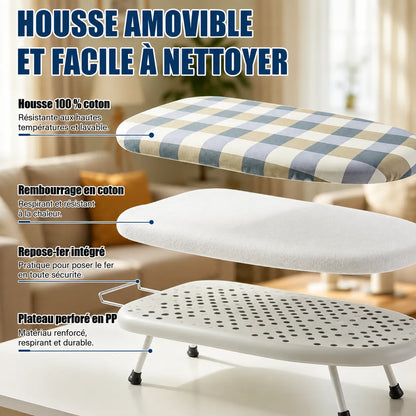Mini Planche à Repasser  – Pliable et Portable, Pieds Antidérapants