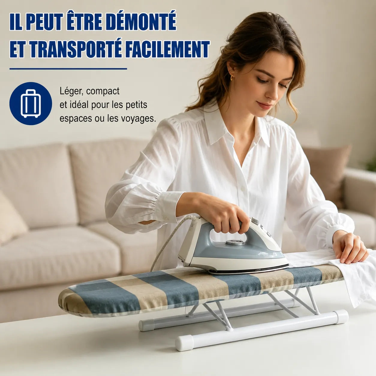 Mini Planche à Repasser  – Pliable et Portable, Pieds Antidérapants