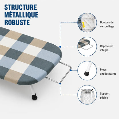 Mini Planche à Repasser  – Pliable et Portable, Pieds Antidérapants