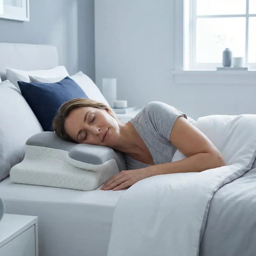 Oreiller ergonomique cervical en mousse à mémoire de forme : un soutien orthopédique conçu avec des praticiens