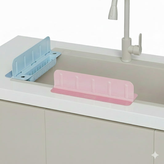 Garde-éclaboussures pour évier de cuisine avec organiseur intégré