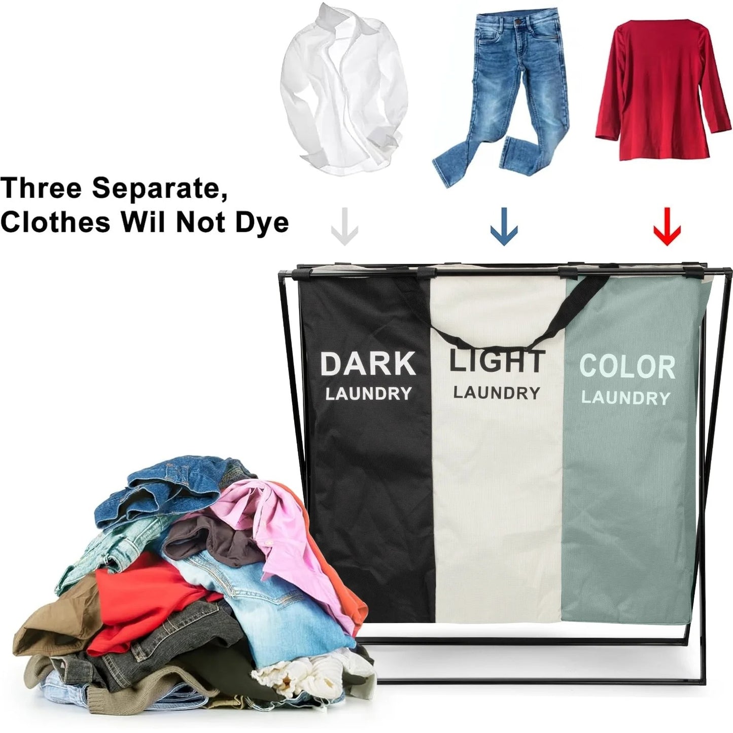 Panier à Linge – Clair / Foncé / Couleur