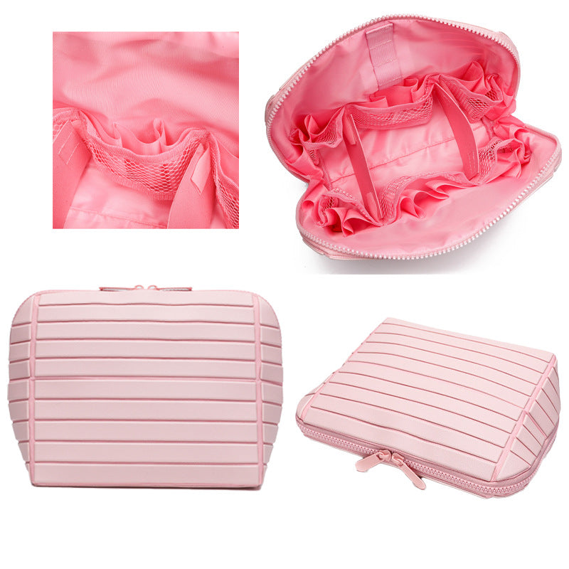 Trousse de Maquillage Pliable avec Compartiments – Compacte & Ultra-Organisée